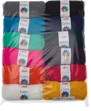 Pqt de 12 laines pour travaux manuels à l'école STAFIL - standards