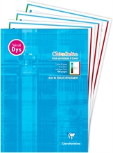 Bloc de 50 feuilles Clairefontaine DYS, A4 interligne 5 mm