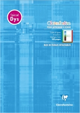 Bloc de 50 feuilles Clairefontaine DYS, A4 interligne 5 mm