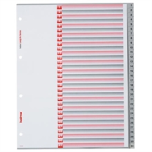 Index LongLife A4 gris 1-31
