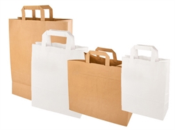 Pqt de 50 sacs en papier blanc