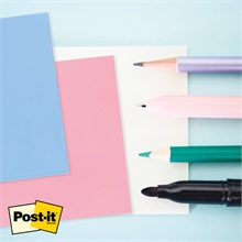 Post-it Bloc-notes transparent notes, bleu pastel
