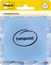 Post-it Bloc-notes transparent notes, bleu pastel