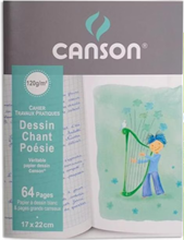 CANSON Cahier poésie et chant, 120 g/m2, 170 x 220 mm